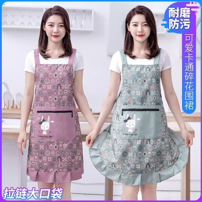 Novo estilo de bambu senhoras avental cozinha trabalho doméstico cozinhar roupas de trabalho moda trabalho respirável re