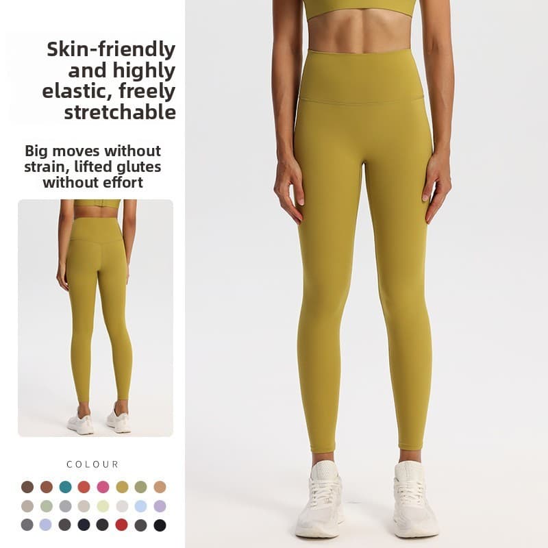 Legging Sem Costura Feminina Alta Elasticidade Anti Suor Treino Ginásio Corrida