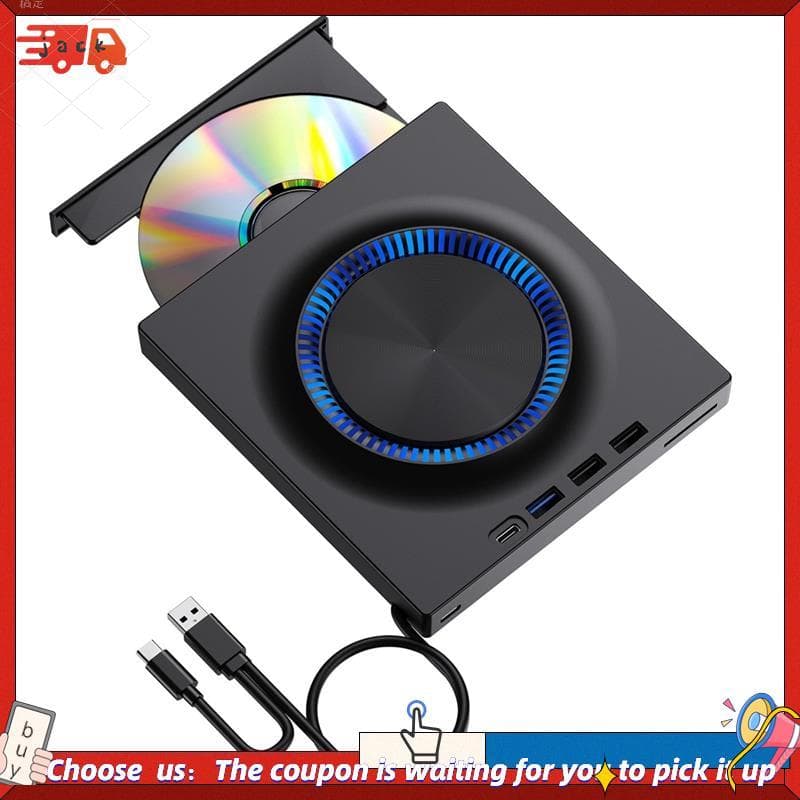 Unidade Óptica Externa USB Portátil CD DVD Player Gravador Placa De Expansão Desktop Computador Externo Gravação De Note