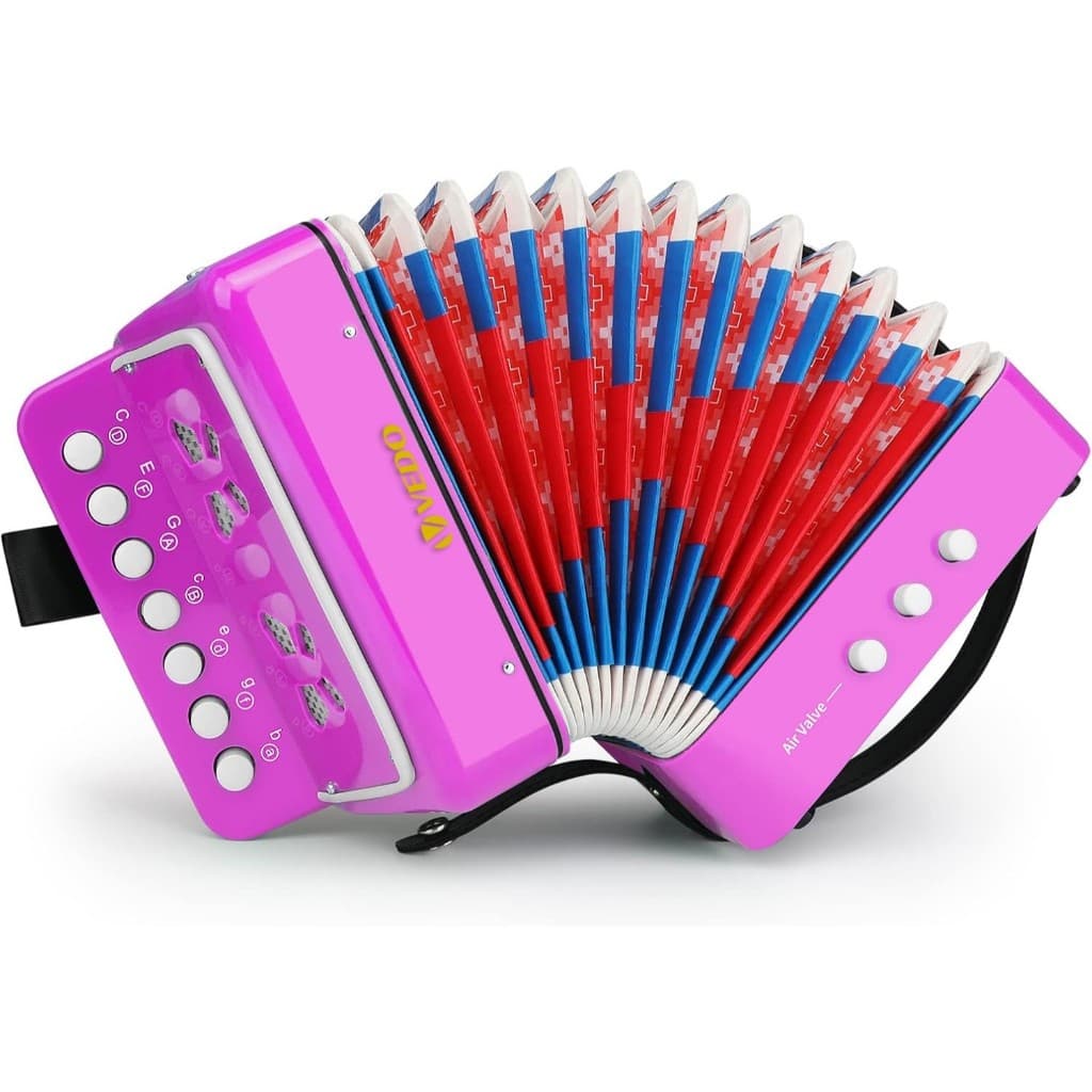 Acordeão infantil, mini acordeão de brinquedo com 10 teclas, presente ideal para crianças; fácil de tocar, instrumento
