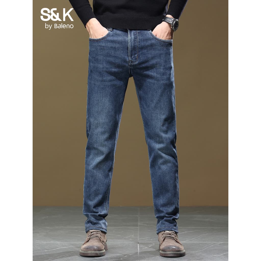 Benilo SK Trendy Washed Retro Jeans Homens Outono Novo Estilo Reto Solto Calças Casuais Calças Masculinas YS