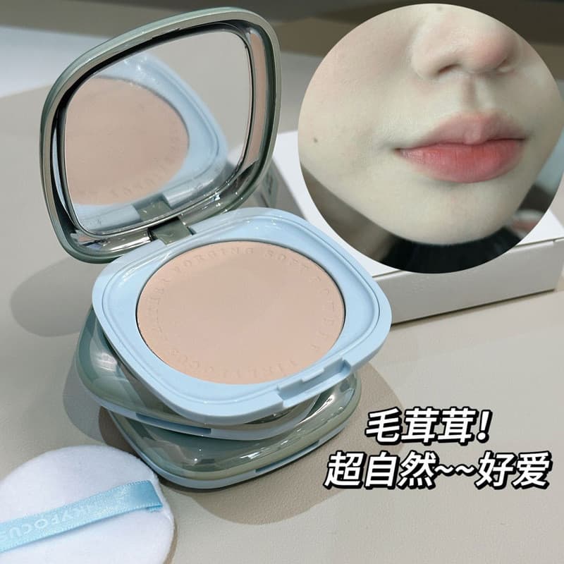 PinkyFocus Shimmer Makeup Setting Powder Controle de óleo de longa duração à prova d'água à prova de suor, não é fácil d