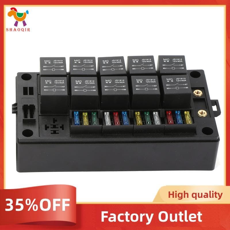 Auto Automotivo Do Centro De Controle Da Caixa Fusível Conjunto 12V/24V Suporte Relé