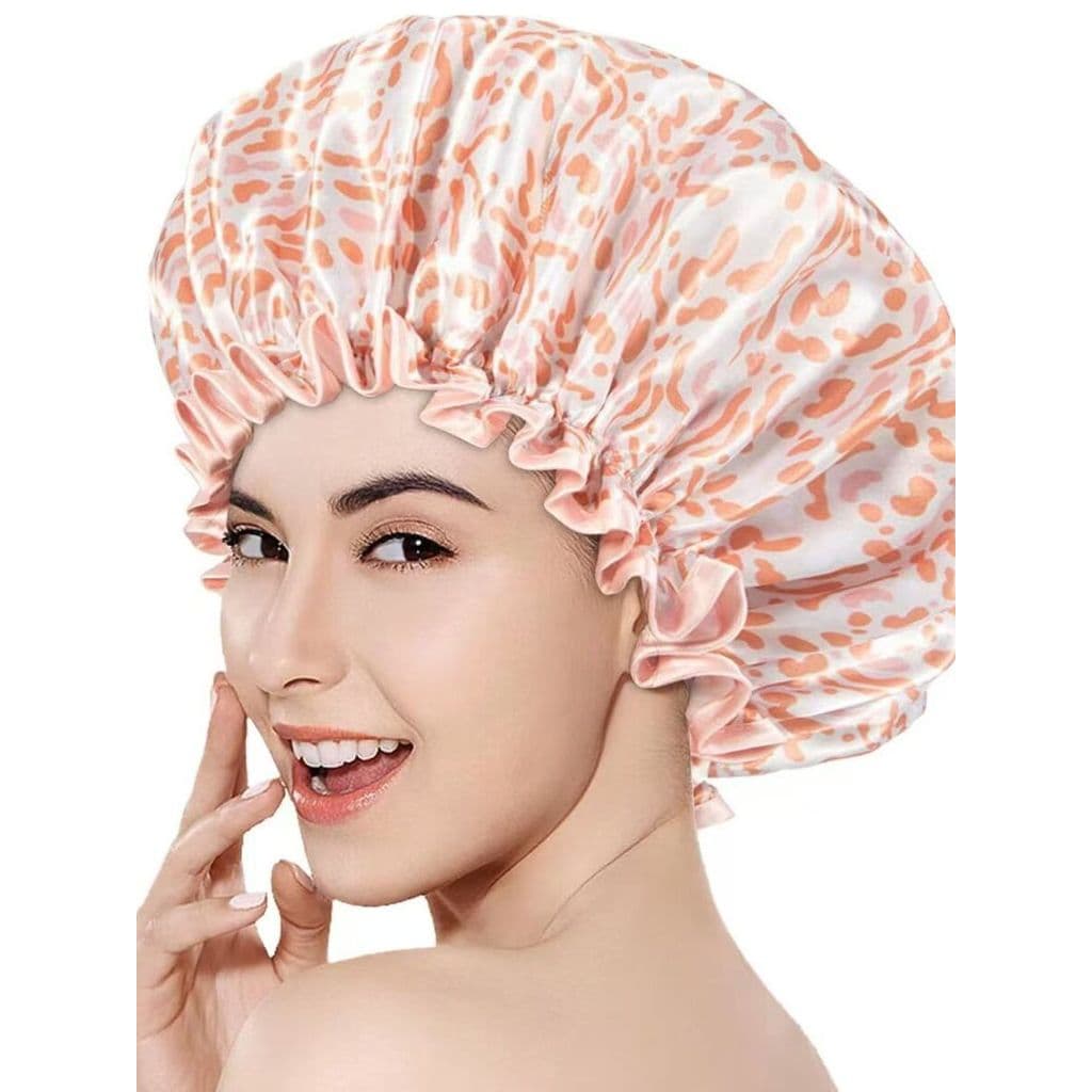 Novo Extra grande renda elástica à prova dwaterproof água touca de banho feminina touca de banho do agregado familiar co