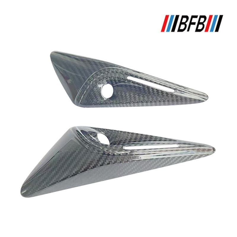 Adequado para 23 Tesla modelo S fibra de carbono fender Turn Signal quadro fender câmera capa escudo fábrica pronto esto