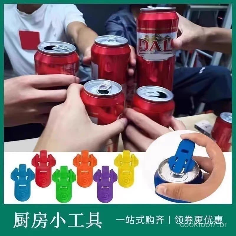 Abridor de latas fácil, abridor de latas simples para refrigerantes e cervejas, abridor de tampas com vedação à prova de