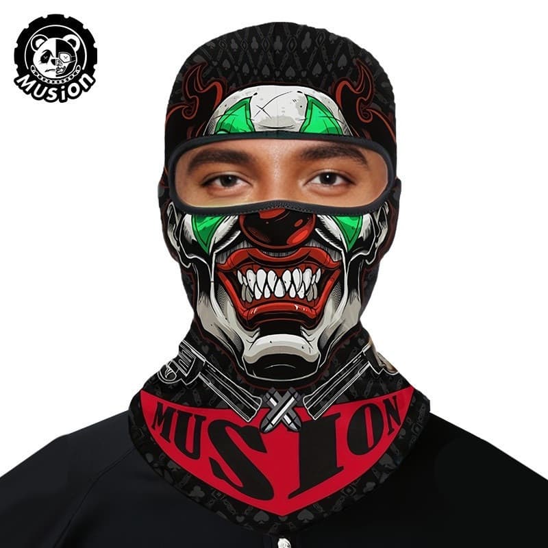 Musion Máscara de Palhaço Ciclismo Touca Ninja Facial Completa De Proteção Solar Do Crânio Da Bicicleta Bala clava Caval
