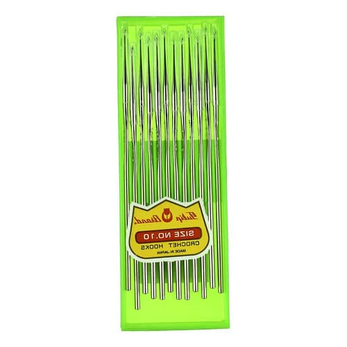 Agulha Crochê Tulip Japão Kit 12 Unid Aço Inox 0.75mm N10 Aço Inoxidável