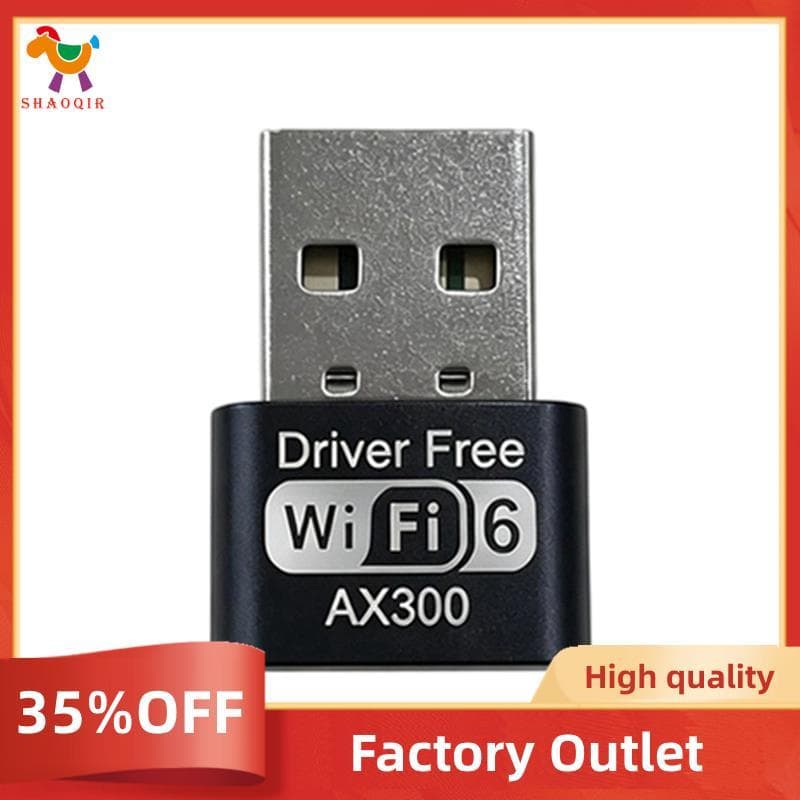 AX300 Mini USB WIFI 6 Dongle Adaptador De Cartão Driver Grátis Para PC Laptop Win7 10 11