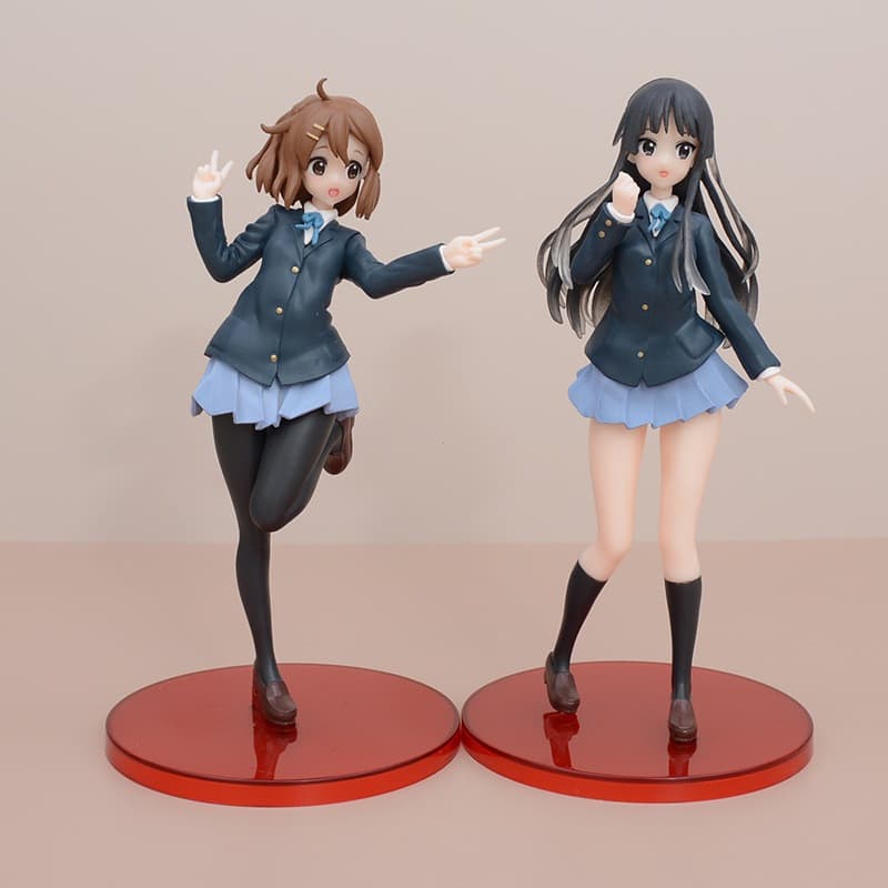 K-ON 20cm! Figuras de Anime: Miyoko Arashiyama, Yukine Hirasawa, Saia de Uniforme Escolar, Figura de Ação em PVC de Meni
