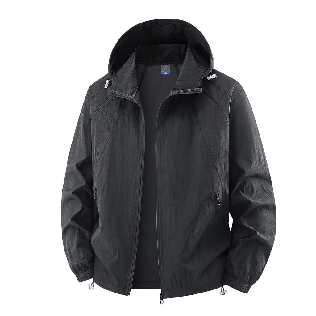 Jaqueta corta-vento masculina estilo 2026 novo estilo verão Casual leve jaqueta de camada única estilo curto pesca ao ar