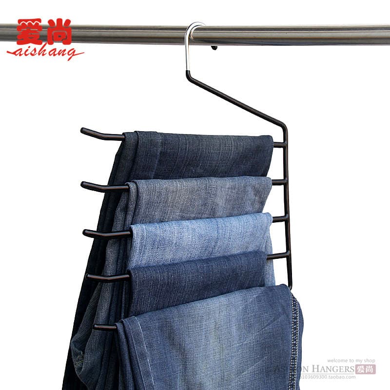 Dip plástico Multi-camada sólida calças Rack espaço-economia antiderrapante não-marcação anti-rugas calças cabide toalha