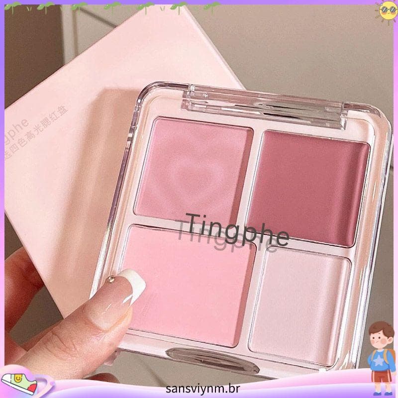 Amor onda de luz quatro cores blush disco alto blush pó expansão cor fosco alto brilho superfície brilho médio blush pal