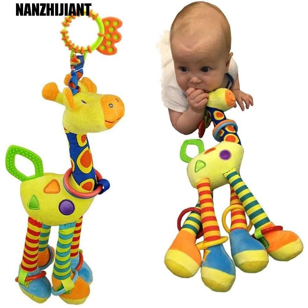 NANZHIJIANT Girafa Animal Sinos , PP Algodão Educação Infantil Recém-Nascido Chocalhos Brinquedos De Pelúcia
