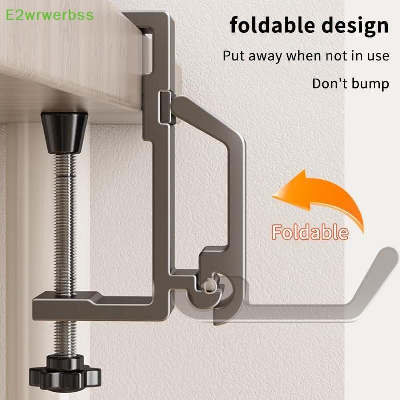[E2wrwerbss] Cabide De Bolsa De Mesa Ajustável Sem Perfuração 1/2 Pcs Gancho De Borda Removível Para Pendurar Bapa Uso E
