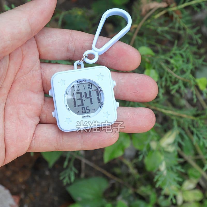 Criativo quadrado Digital relógio eletrônico chaveiro portátil estudante luminoso relógio de parede à prova dwaterproof