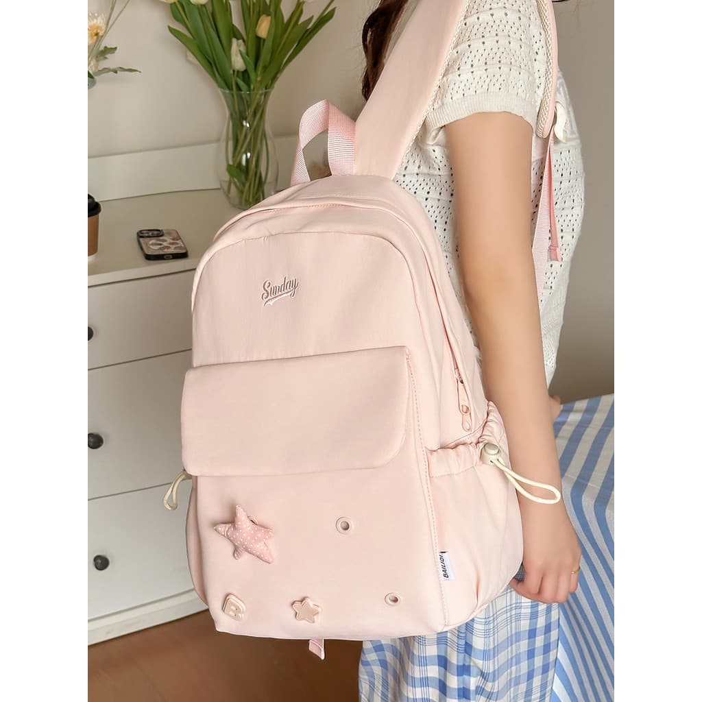 Mochila escolar leve simples Casual Commuter mochila júnior estudante universitário moda diária All-Match mochila leve