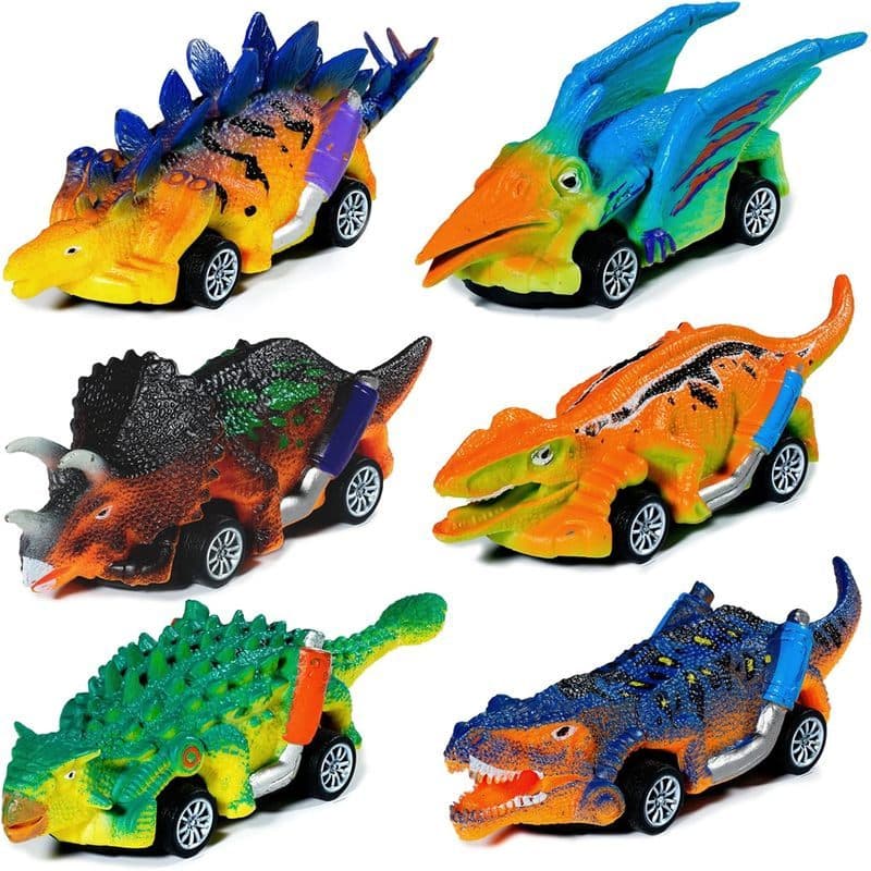 Brinquedos De Dinossauro Puxar Para Trás Carros 6 Peças Crianças De 3 A 5 Anos Meninos De 3 4 E Acima Dino Meninas Jogos