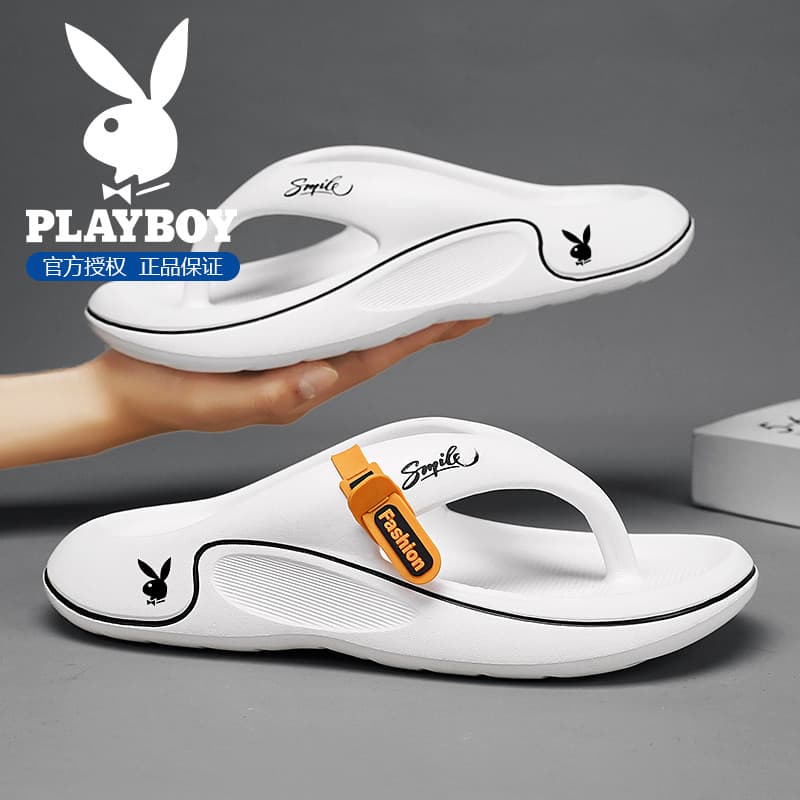 Playboy chinelos masculinos 2026 verão exterior usar merda-piso sandálias de praia sola macia chinelos masculinos casuai