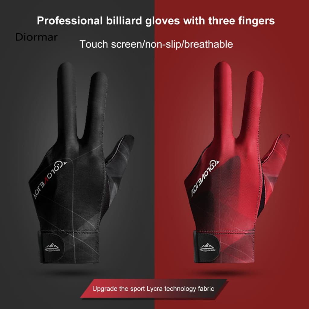 Wear-resistant Billiards Gloves Table Tennis Breathable Anti-slip Pool Cue for Left Right Hand for Men