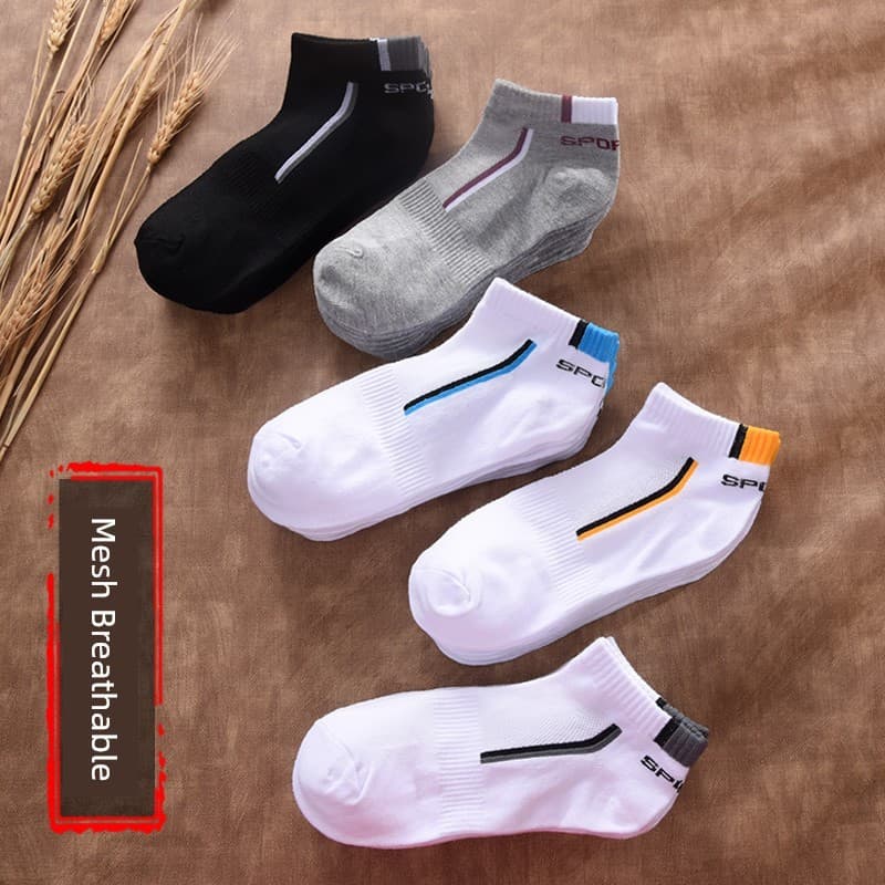 meia anti derrapante meia ante derrapante meia masculina cano curto Meias esportivas masculinas modernas de malha branca