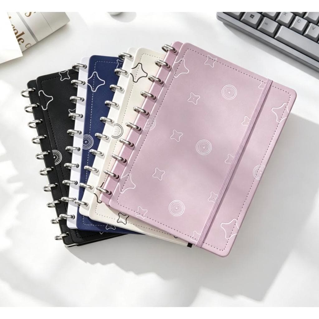 Caderno Argolado  Planner 80 Folhas Pautadas Capa Estampada Caderno Escolar Trabalho