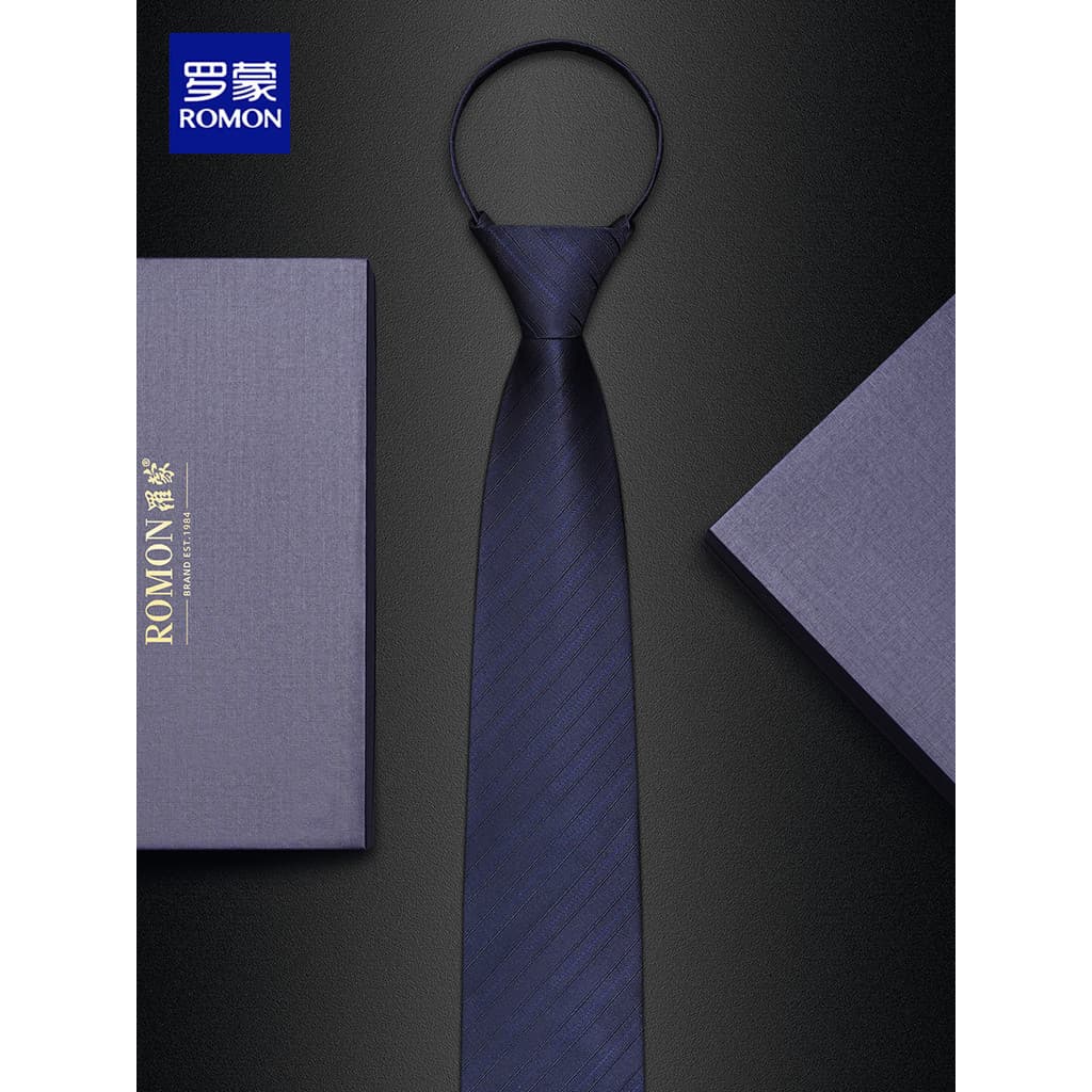 Gravata azul masculina de alta qualidade estilo zíper casamento noivo roupa Formal listras feitas à mão high-end noivo p