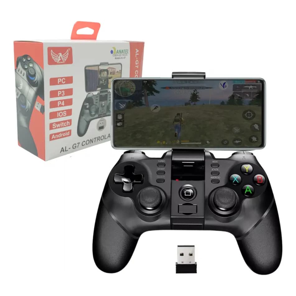 Controle Gamer Celular Joystick Manete Bluetooth At-9076 Unica