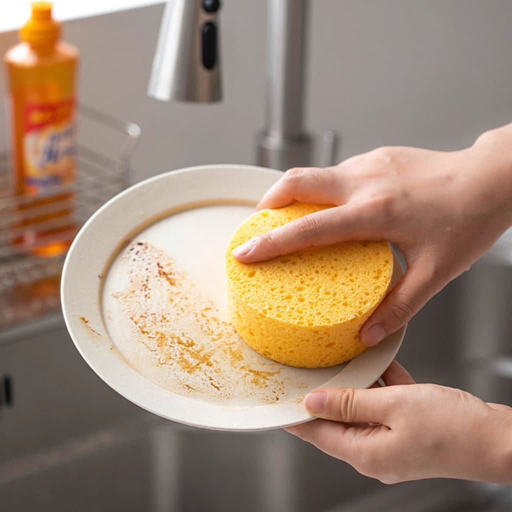 Limpeza de polpa de madeira algodão escova de lavar louça pote forno de cozinha limpeza forno a vapor forte absorção de