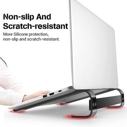 [Desconto de novo produto] Suporte para Laptop em liga de alumínio Estrutura de suporte para computador de escritório Su