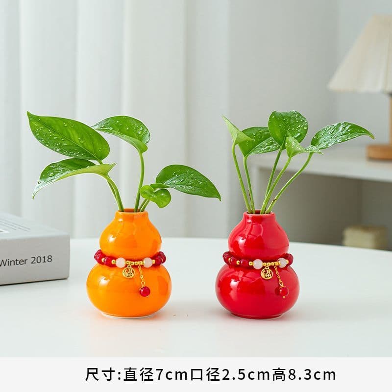 Sorte plástico cabaça vaso ornamentos decoração para casa hidropônico flor Ware planta verde Desktop escritório endro ve