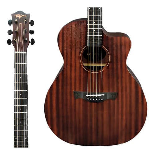 Violão Aço Elétrico Tagima Dallas Gran Reserva Dkmop Sapele Dark Metallic Open Pore Destro Okoume