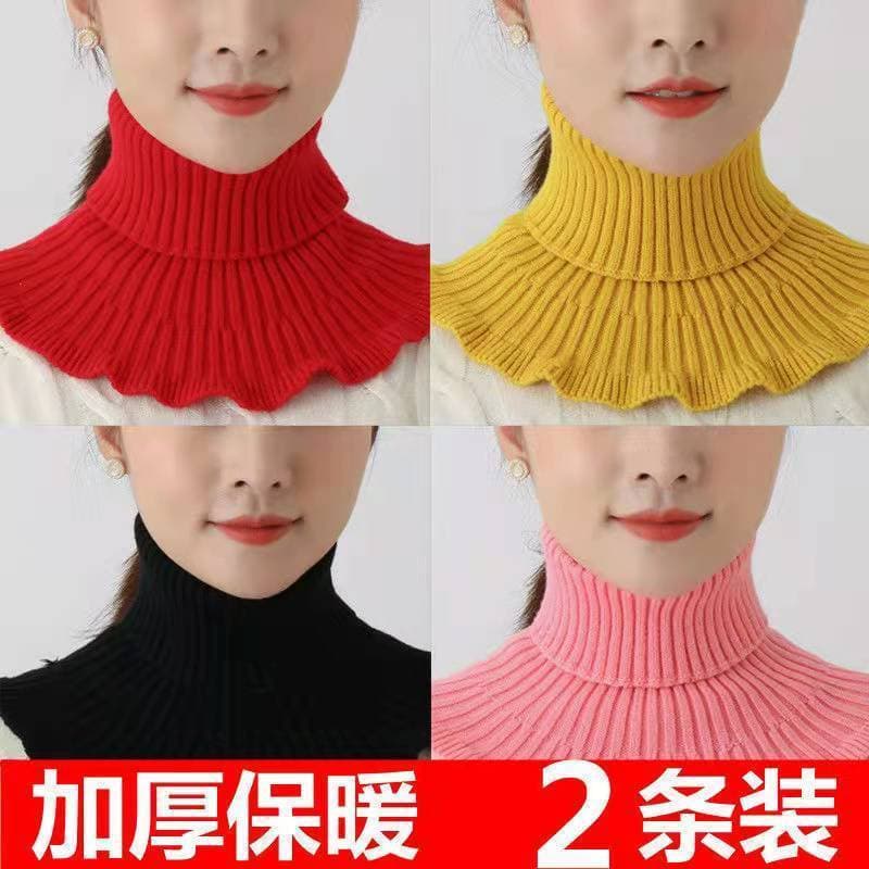 Outono inverno novo estilo babador feminino pescoço capa colar falso proteger coluna Cervical manter quente à prova de f