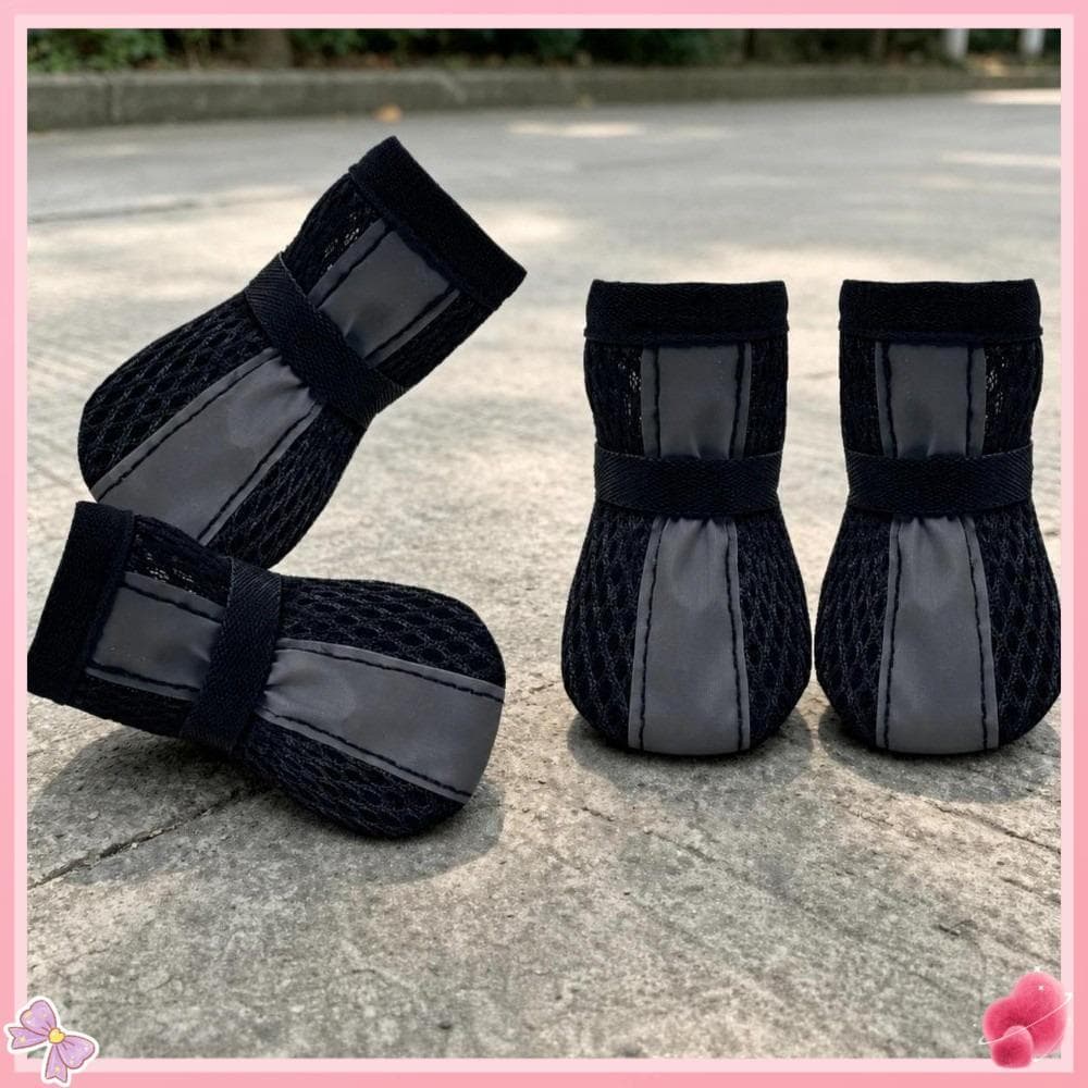4 Pçs/SET Sapatos Para Cães , Botas Respiráveis Resistentes Ao Desgaste Animais De Estimação , Protetor Antiderra