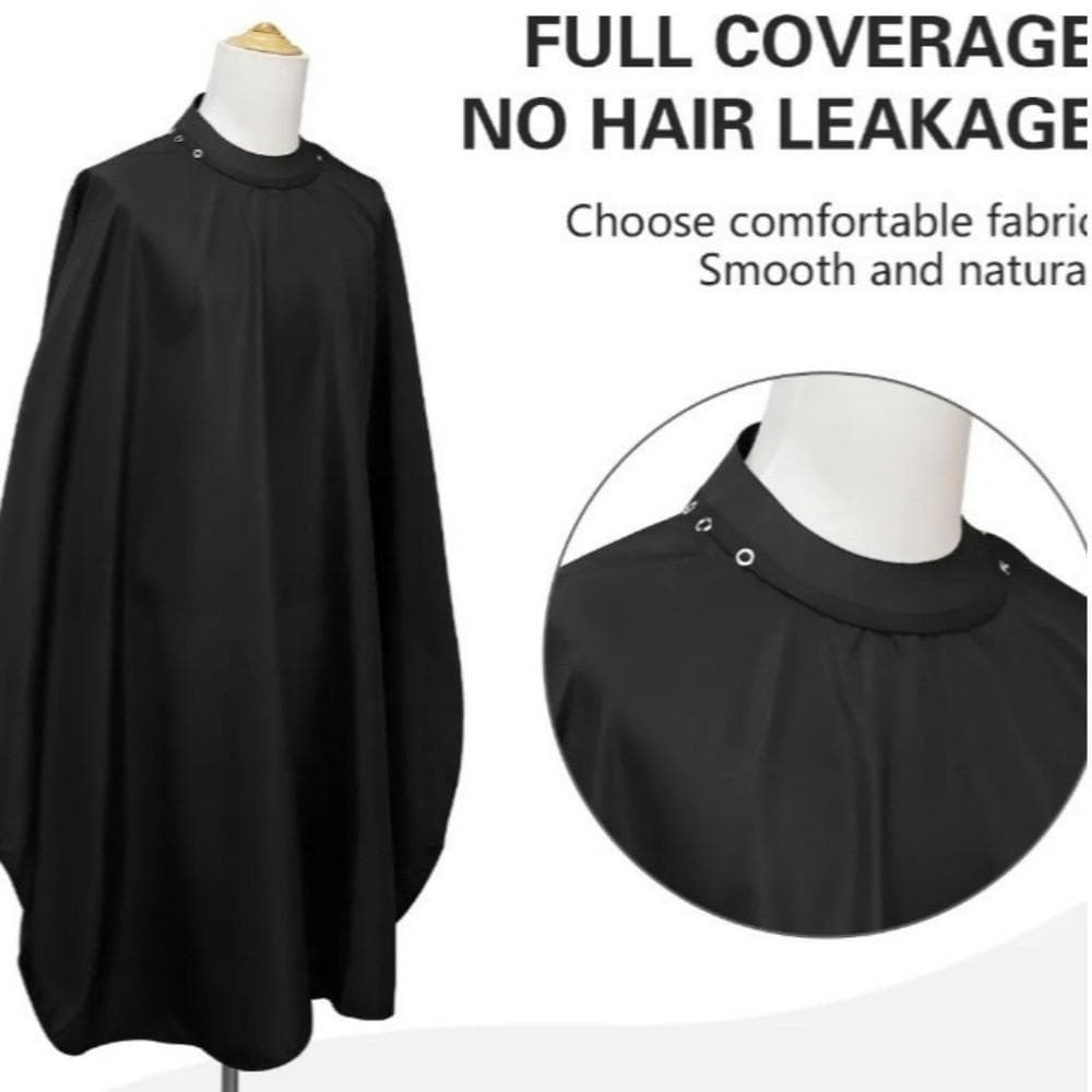 Vestido De Decote De Silicone , Capa De Cabeleireiro Com Fivela Ajustável À Prova D'água Corte De Cabelo Gola Antiestáti
