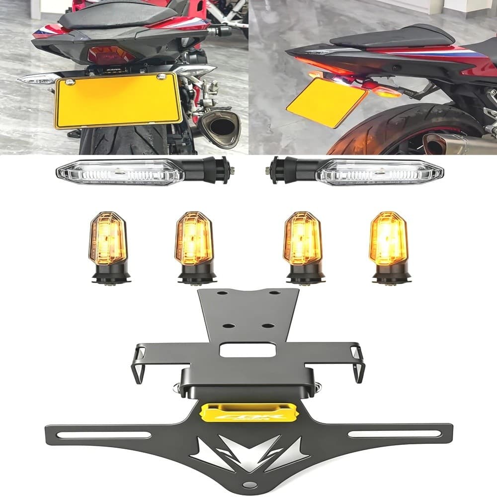 Novo Apto Para HONDA CBR400R CBR500R 2019-2025 Suporte Da Placa De Licença Motocicleta Traseiro LED Sinais Volta Luzes