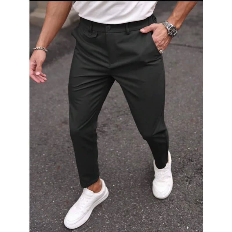 Calça masculina elegante alfaiataria premium detalhe no cos ABA