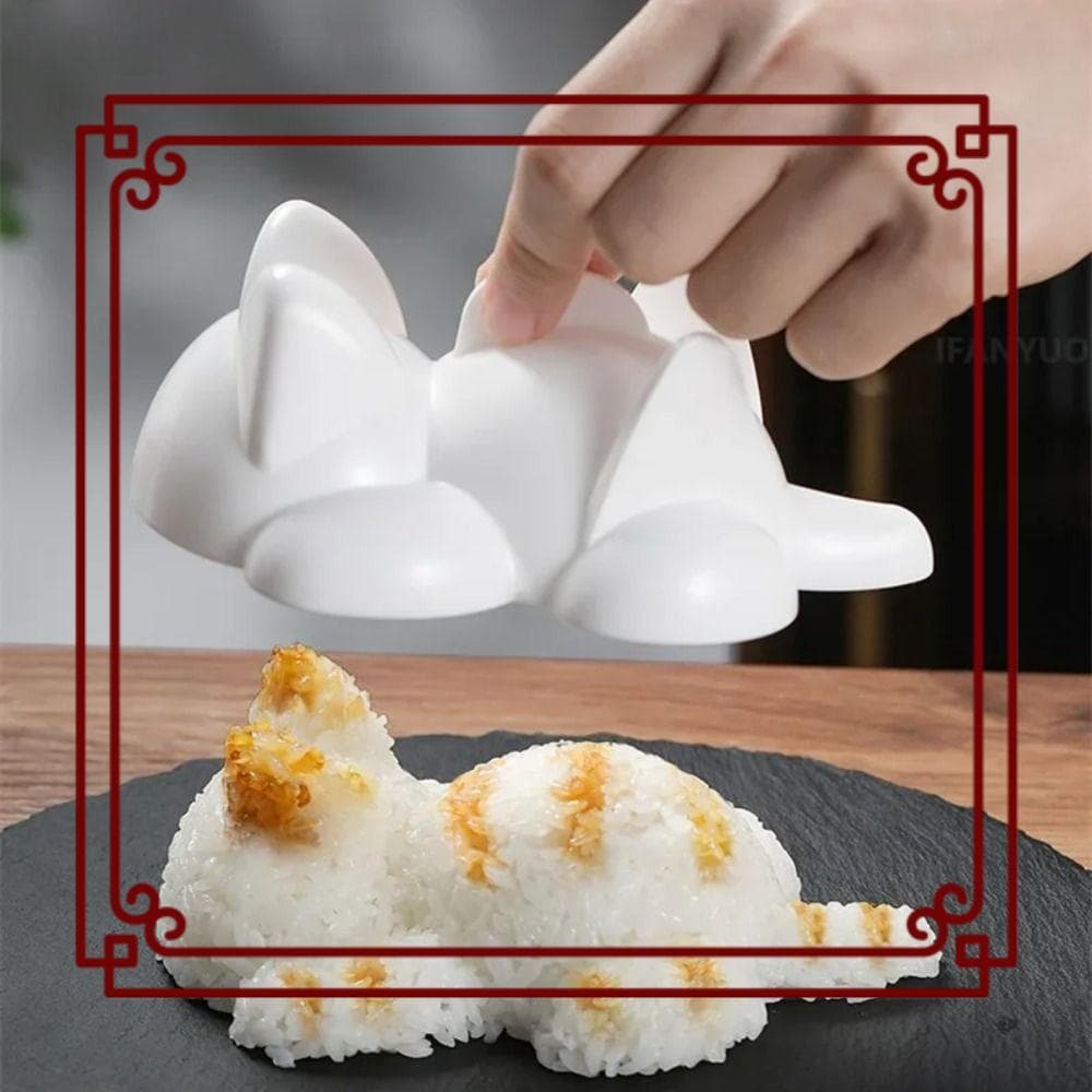 Moldes Onigiri , Forma De Gato DIY Molde De Sushi , Purê De Batata Reutilizável De Desenho Animado De Qualida