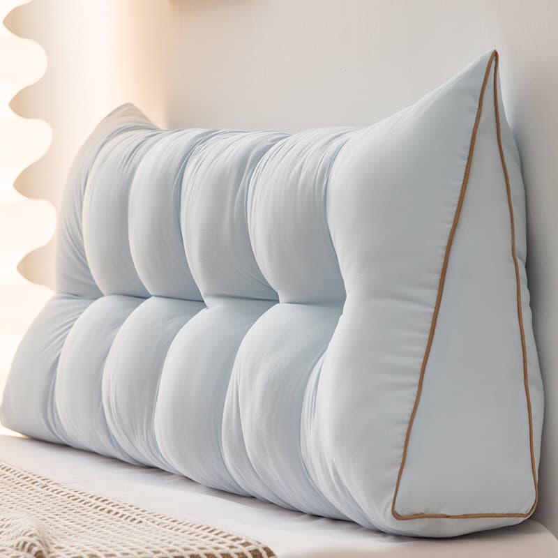 Almofada grande de cabeceira com costura de luxo leve Tatami bolsa macia anticolisão encosto travesseiro quarto cama de