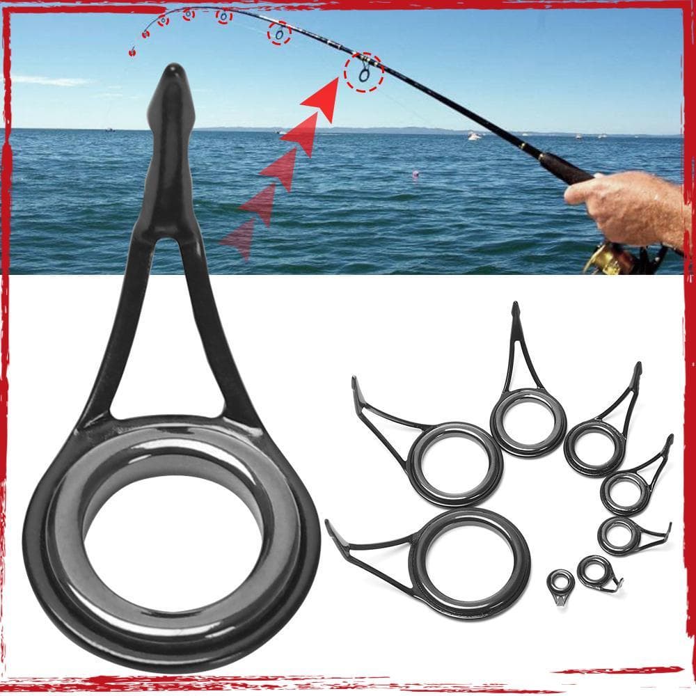 5 Pçs/set Guia De Vara De Pesca Kit De Reparo De Ponta De Alta Quaility De Aço Inoxidável Durável