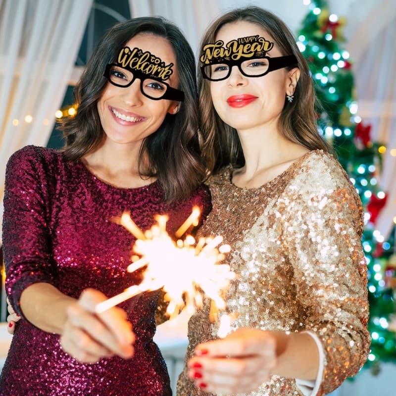 YU Óculos De Festa De Celebração De Seis Peças , Acessórios De Sem Lentes De Papel Para Fotos De Grupo E Participação