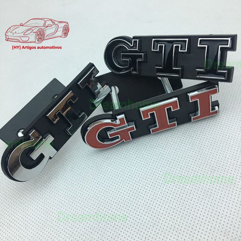 Emblema Frontal Volkswagen Gti aplicável ao Volkswagen Polo Golf 6 e Gti de 7ª geração, Emblema Personalizável 235Z