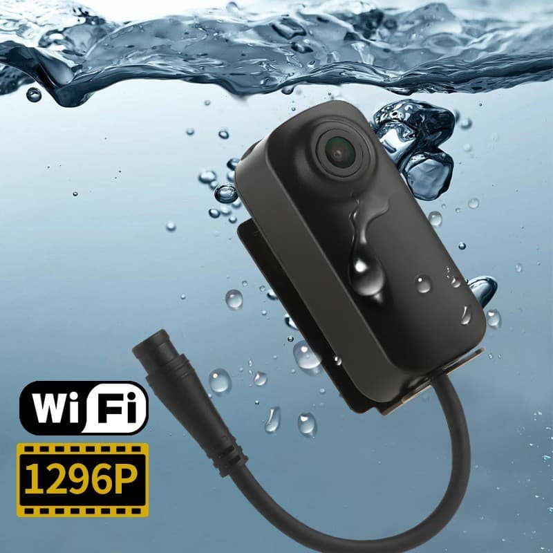 1296P HD WiFi Motocicleta Traço Cam , Anti-Vibração Grande Angular IP67 À Prova Dip67 Água & Veículo Elétrico Gravador D