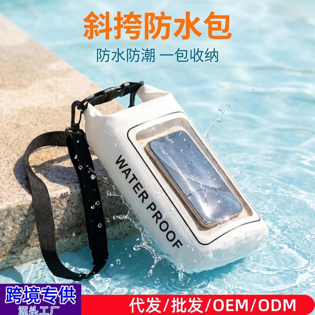 2026 Novo estilo bolsa à prova d'água para exterior Bolsa Diagonal para respingos de água Rafting Bolsa à prova d'água p