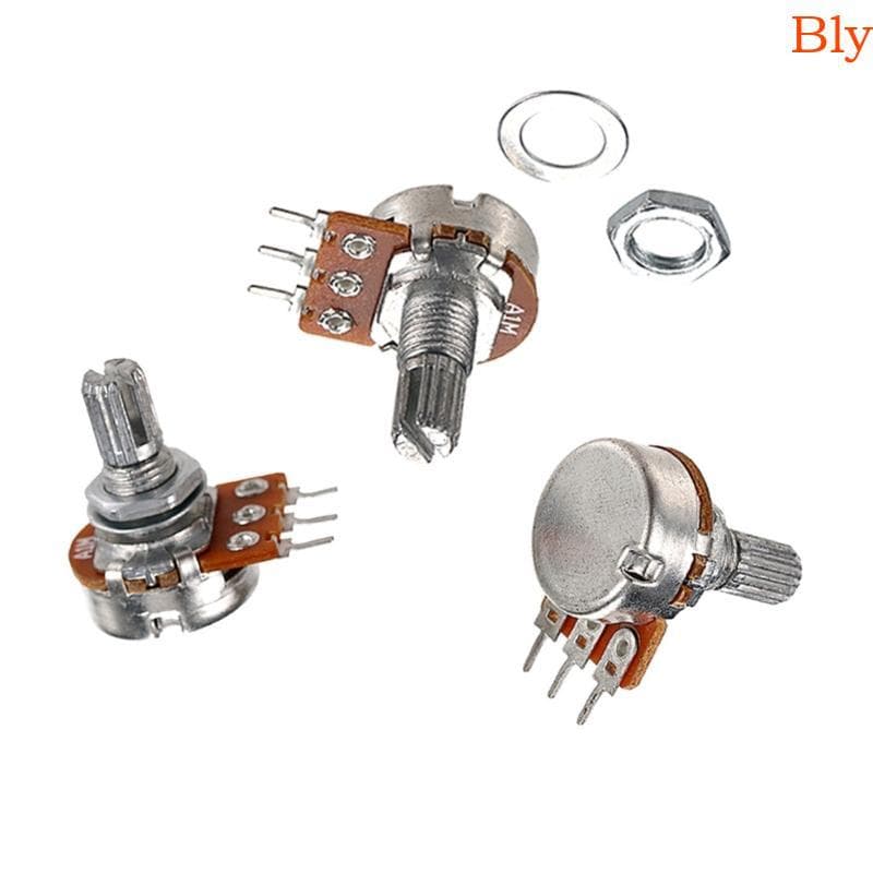 Bly 3 Pçs Potenciômetro De Guitarra De Eixo Dividido A1M Amplificador Eletric Volumes Potes De Tom Fácil De Instalar