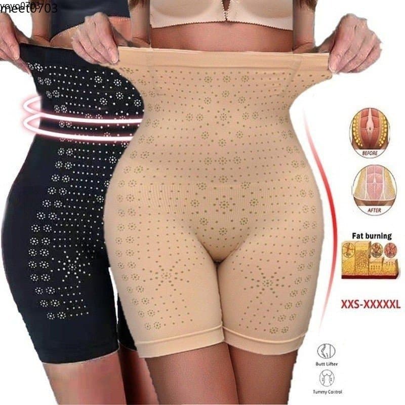 Calças Modeladoras Femininas Plus Size de Cintura Alta com Controle de Abdômen, Sem Costura, para Pós-parto AMLS