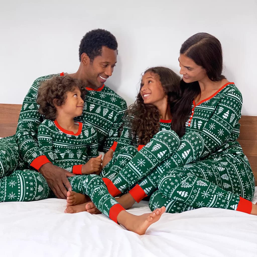 2026 Natal divertido impressão impressão terno Loungewear pijamas pai-filho Wear