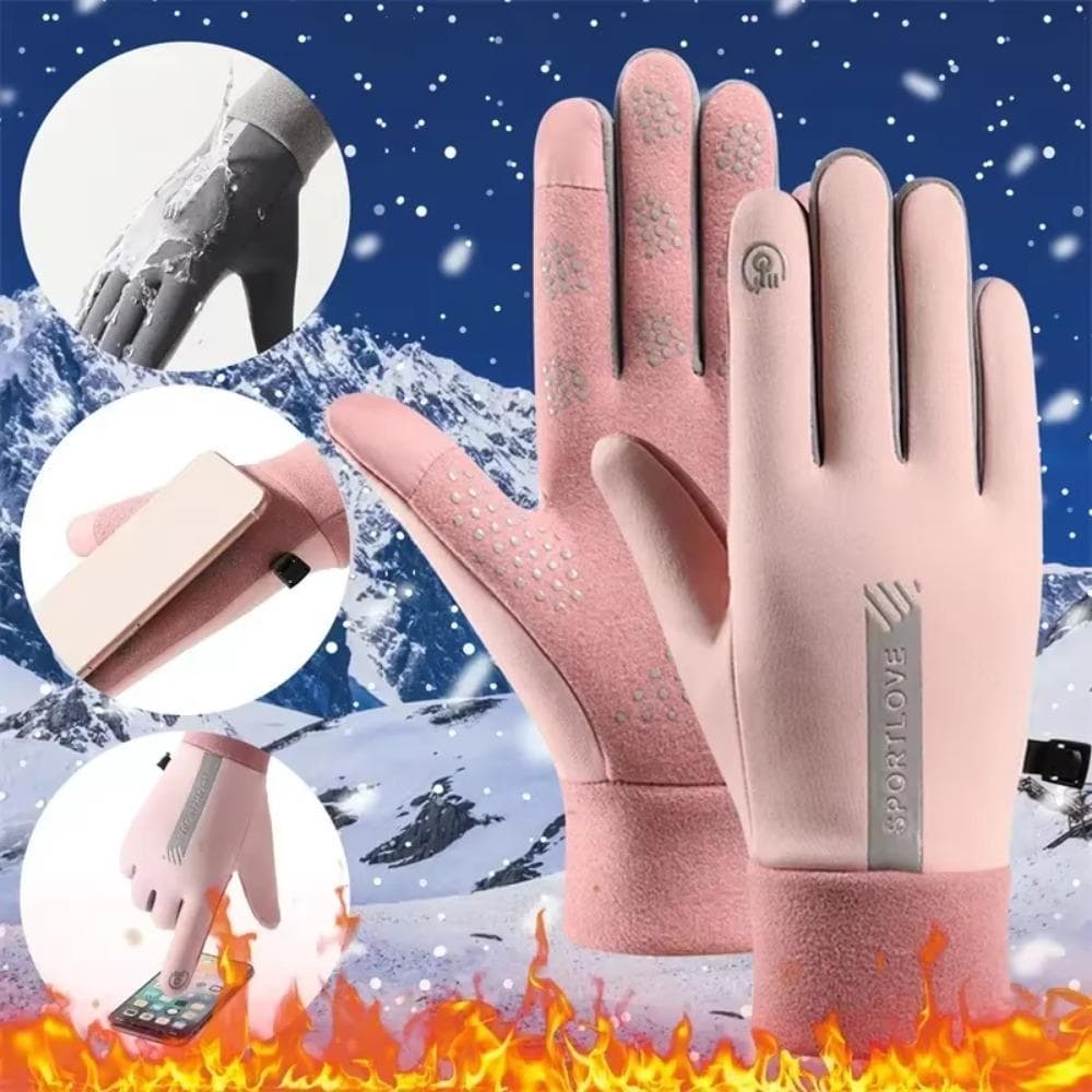 Luvas De Inverno SVEICNA , Dedo Completo De Resistência Ao Frio De Lã Térmica Esportivas Grossas Térmicas Quentes