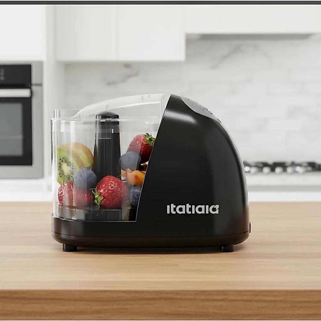 Mini Processador de Alimentos Itatiaia 150W – Preto | 350ml | Tampa Dosadora | Lâminas Inox | 127 V| 220V
