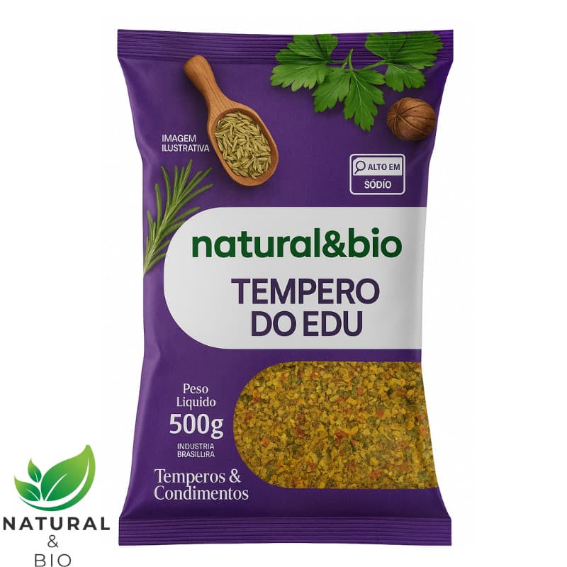Tempero Edu Guedes Puro e Orgânico Condimentos Naturais 1 Kg